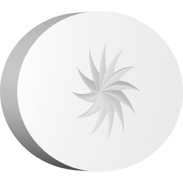 Ekena Millwork Standard Dalton Spiral Rosette With Square Edge, 5"W x 3 1/4"H x 1/2"P ROSP050X033X050DAL12 - main